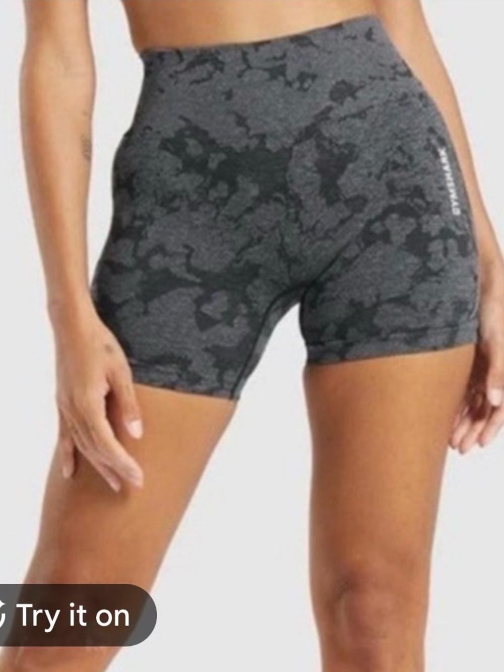 Gymshark black/gray adapt camo shorts